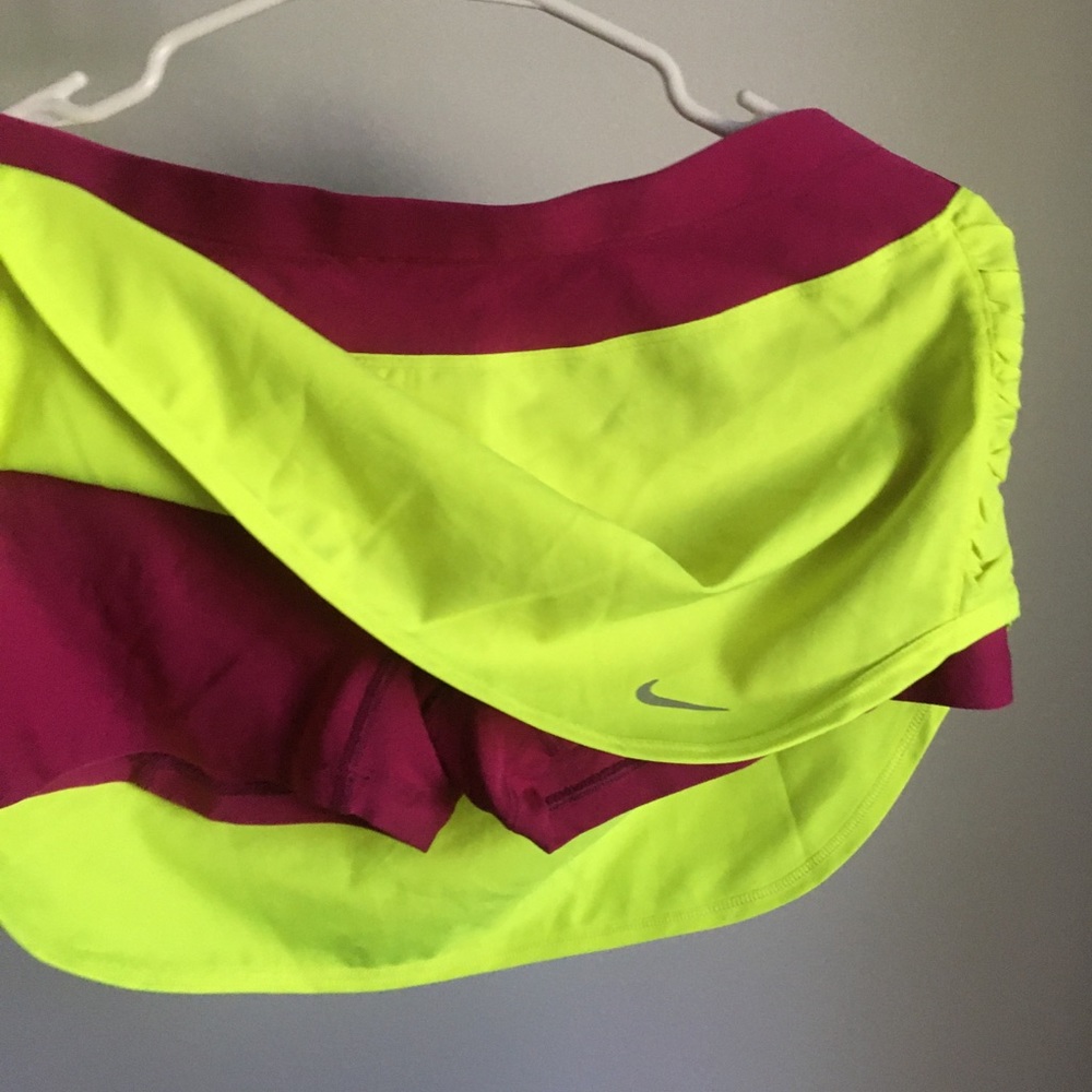 Neon Nike Athletic Wear Tennis Skirt